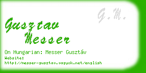 gusztav messer business card